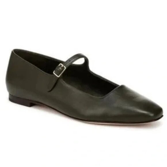 Vince Shoes - 🆕VINCE Brody Mary Jane Square Toe Flat Shoes 6 Olive Green